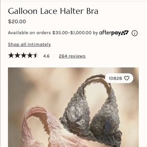 Free People Galloon Lace Halter Bra